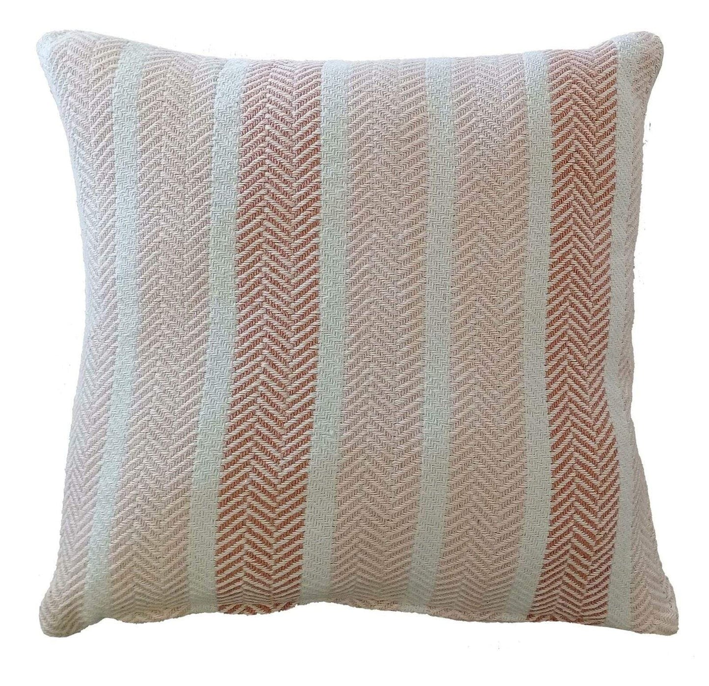 OLIVIA ROCCO Cushion Covers Striped Indian Cotton Indoor Outdoor With Discreet Zipper Grey Ochre Teal Blush Pink Various Sizes