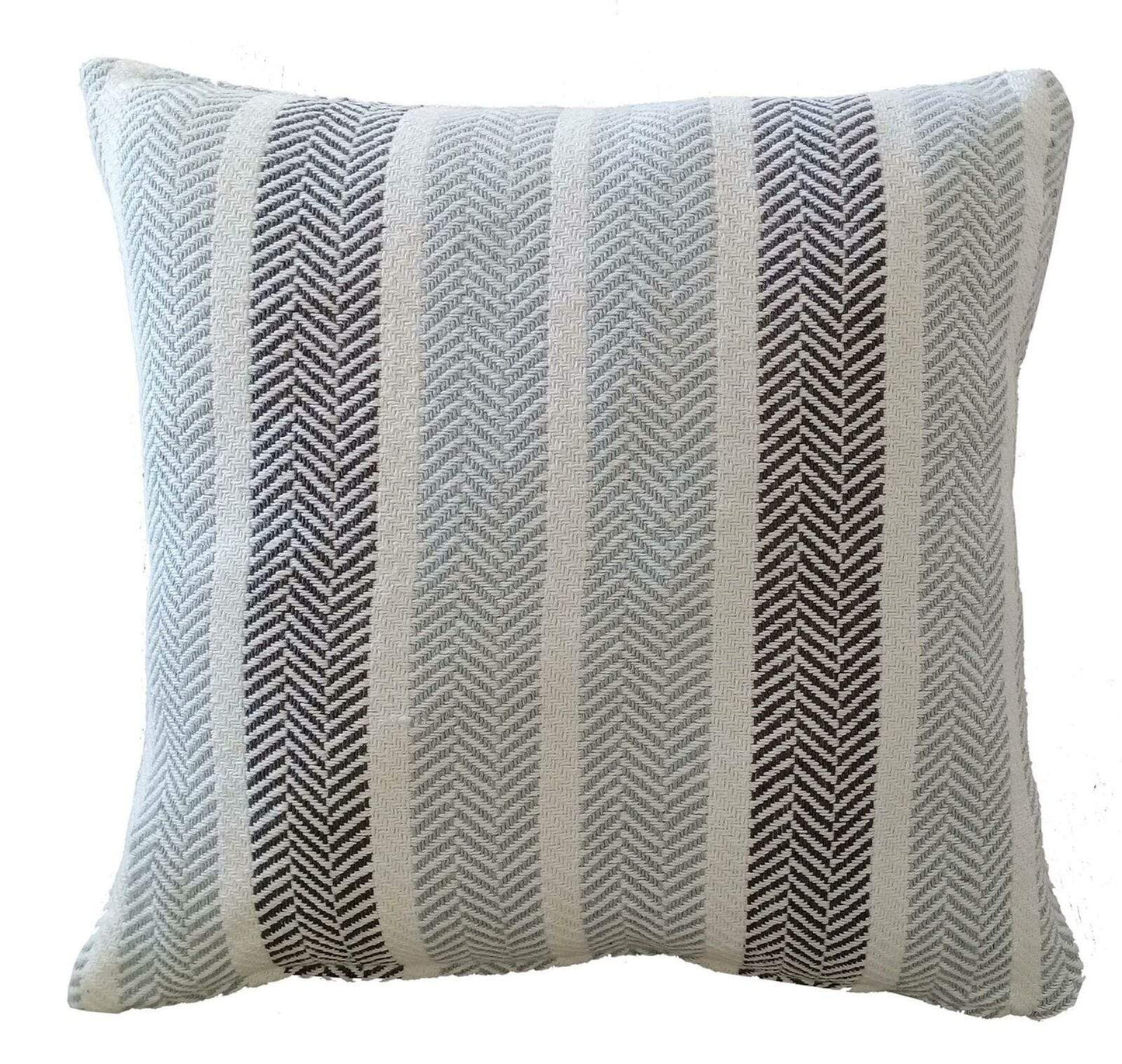 OLIVIA ROCCO Cushion Covers Striped Indian Cotton Indoor Outdoor With Discreet Zipper Grey Ochre Teal Blush Pink Various Sizes